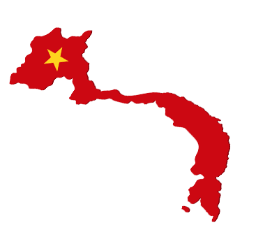 vietnam flag map